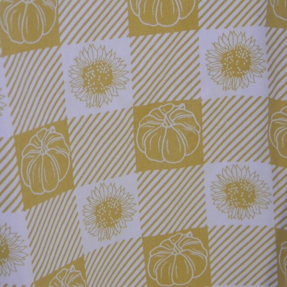 Autumn Harvest Kitchen Apron Pumpkins Sunflowers Scandinavian Style NWT - Picture 4 of 4